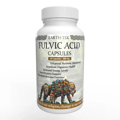 Earth Tek Pure Fulvic Acid Capsules – 100% Natural Detox & Mineral Boost, Healthcare Vitamin supplements  women Fitness Die...