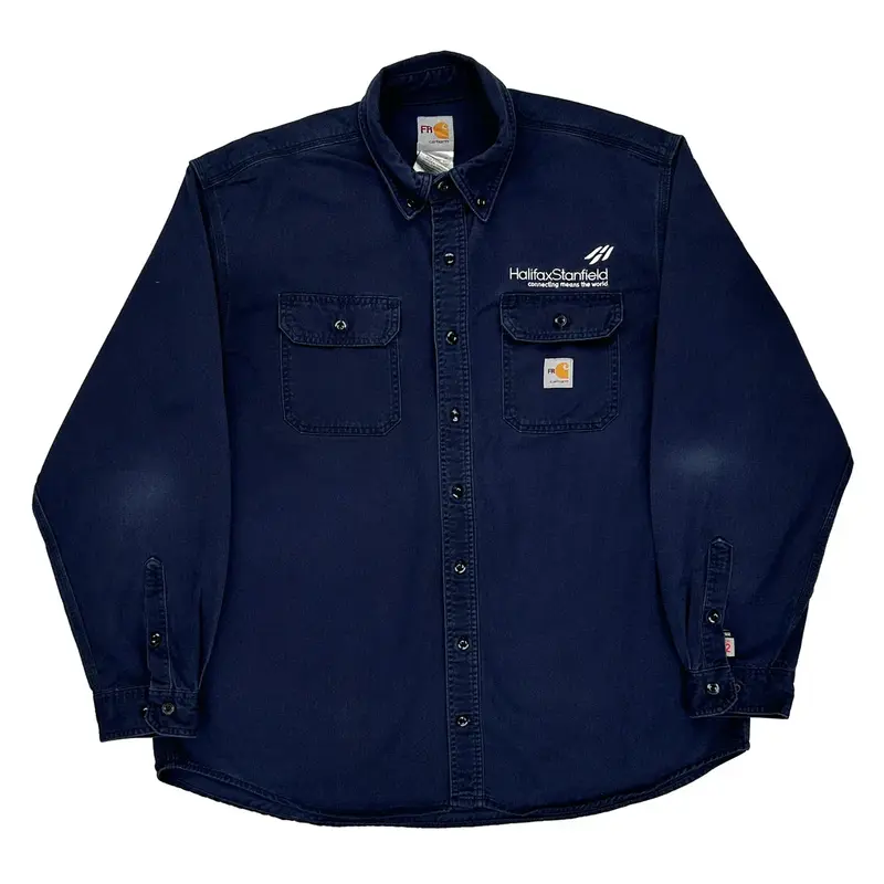 Halifax Stanfield Carhartt Shirt - XL Navy Cotton Blend
