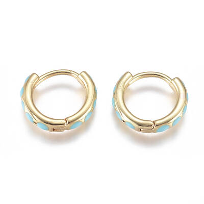 Golden Plated Brass Huggie Hoop Earrings