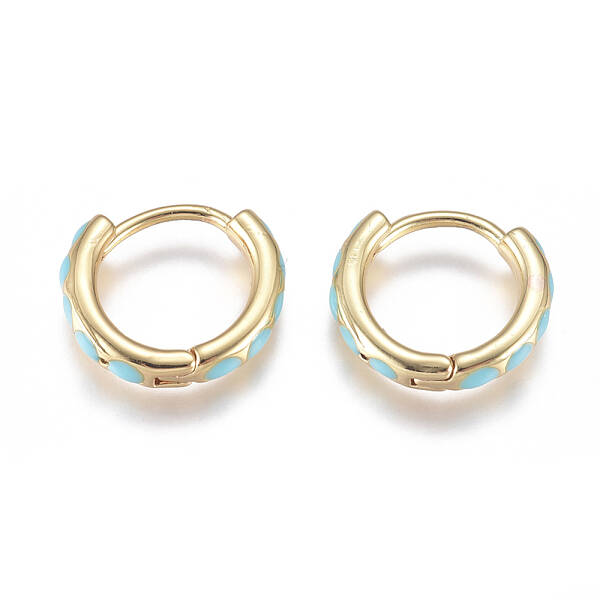 Golden Plated Brass Huggie Hoop Earrings