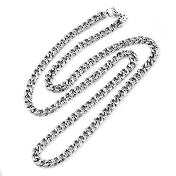 Non-Tarnish 304 Stainless Steel Cuban Link Chain Necklace for Men Women