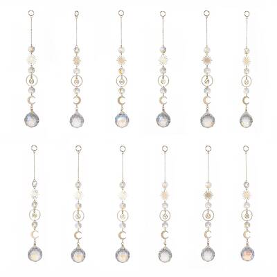 Glass Teradrop Hanging Suncatchers