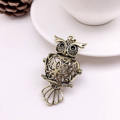 Brass Bead Cage Pendants