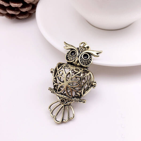 Brass Bead Cage Pendants