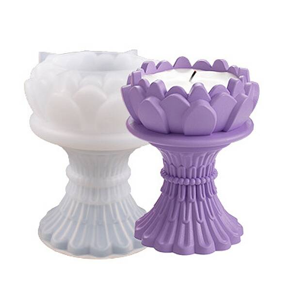 DIY Lotus Candlesticks Silicone Molds