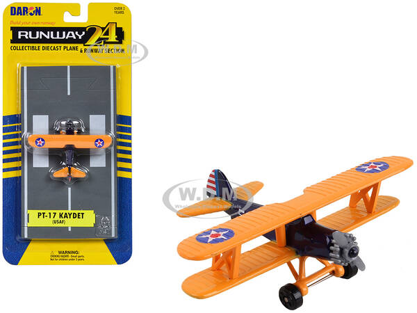 Boeing-Stearman Model 75 PT-17 Kaydet Aircraft Blue and Orange \