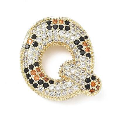 Brass Micro Pave Cubic Zirconia Pendants