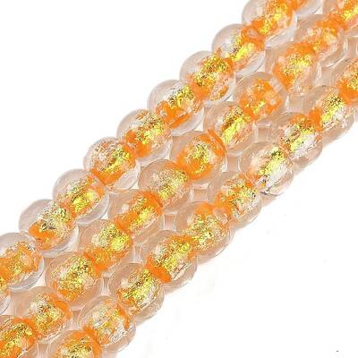 Handmade Foil Lampwork Beads Strands