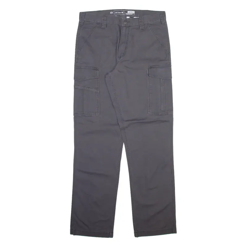 CARHARTT Cargo Mens Trousers Grey Relaxed Straight W34 L34