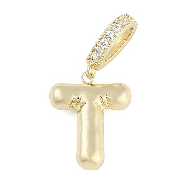 Brass Micro Pave Clear Cubic Zirconia Pendants