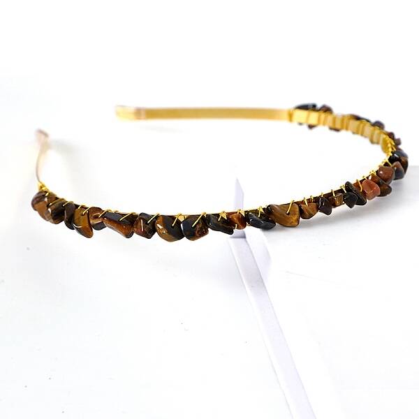 Natural Tiger Eye Hair Bands