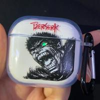 Anime Inspired Wireless Earphone Berserk Solo LVL Soul Eater Protective Case Manga Cover for Air-pods4/3/pro2 Gaming Earbud P...