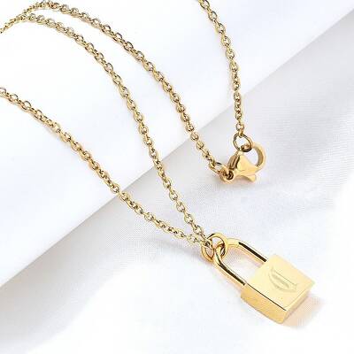 304 Stainless Steel Rolo Chain Pendant Necklaces