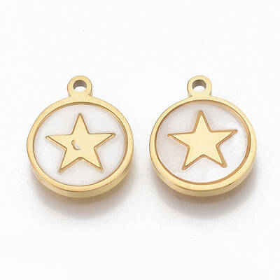 304 Stainless Steel Pentacle Charms