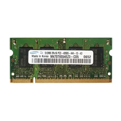 Samsung M470T6554EZ3-CD5 | 512MB DDR2-533MHz PC2-4200 Non-ECC Unbuffered SODIMM CL4 2Rx16 1.8V 200-Pin Memory Module