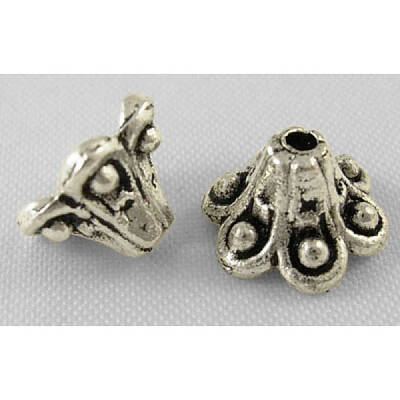 Tibetan Style Bell Filigree Bead Caps