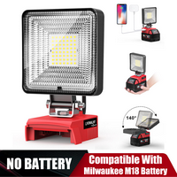 LED Work Light for Milwaukee m18, Battery Not Included, 30W 3000LM for Milwaukee Light m18 flashlight - USB Work Light 18V Ba...