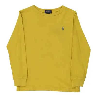 Age 5 Ralph Lauren Long Sleeve Top - XS Yellow Cotton