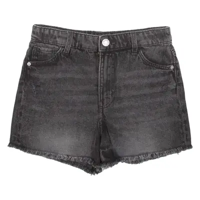 H&M Distressed Girls Denim Shorts Black 9-10Y W24