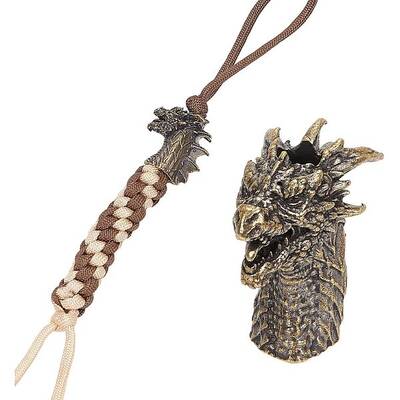 Outdoor EDC Tool Brass Parachute Rope European Beads