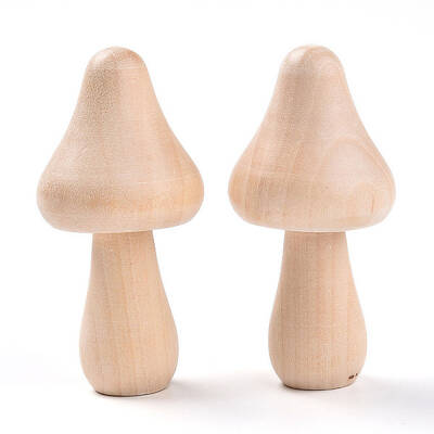 Unfinished Wood Mushroom Ornaments