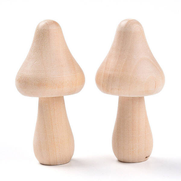 Unfinished Wood Mushroom Ornaments