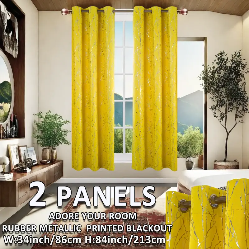 2pcs Blackout Curtains - (34\