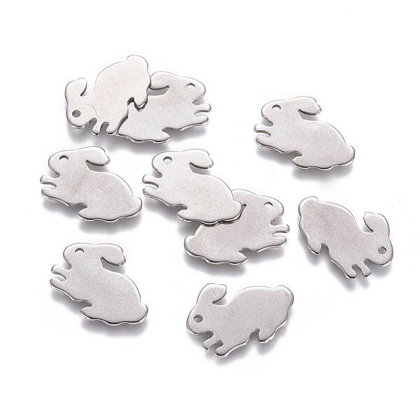 Tarnish Resistant 201 Stainless Steel Bunny Charms
