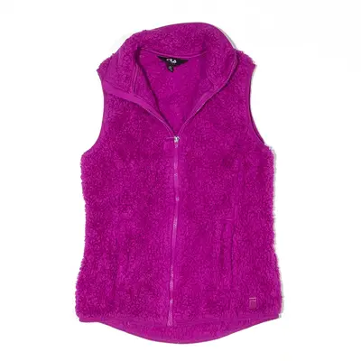 FILA Teddy Gilet Pink Fleece Womens XS