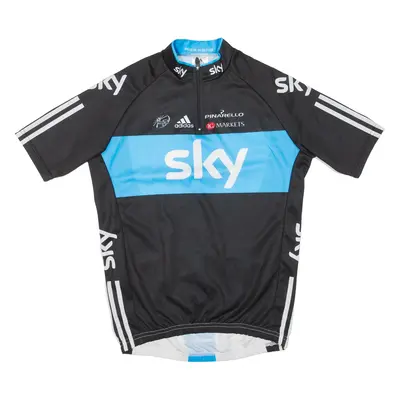ADIDAS Cycling Mens Jersey Blue 1/4 Zip M