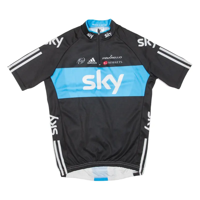 ADIDAS Cycling Mens Jersey Blue 1/4 Zip M