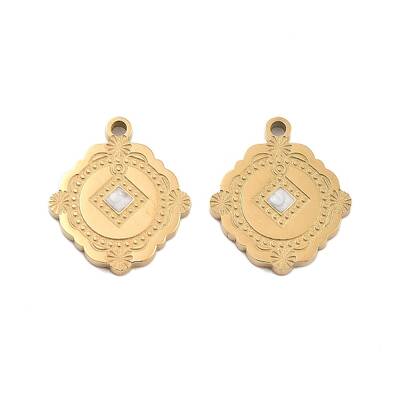 Ion Plating(IP) 304 Stainless Steel Enamel Pendants