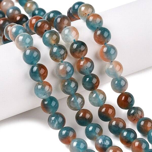 Dyed Natural White Jade Beads Strands