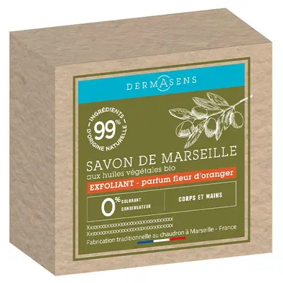 Dermasens Solid Marseille Soap Exfoliating Orange Blossom 100g