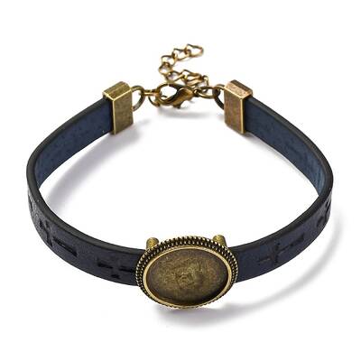 Hollow Cross PU Leather Bracelet Making