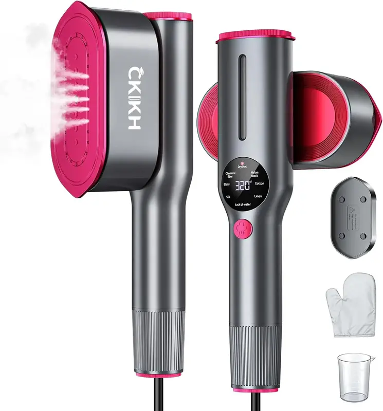 CHICK 1200W Portable Steam Iron,5 Seconds Fast Heat-up, 25g/min Strong Steam Output,Home Fabric Wrinkle Remover,Suitable for ...