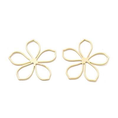 Brass Hollow Flower Pendants