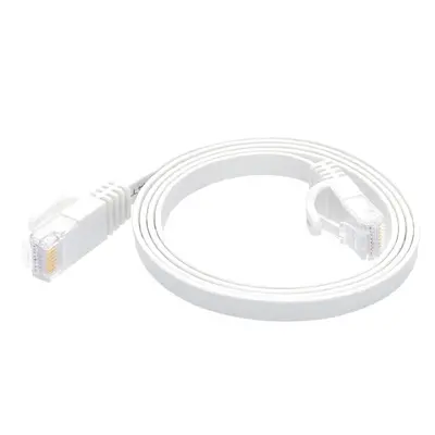 43075 Monoprice Cat6 Ethernet Patch Cable Flat FLEXboot Snagless RJ45 550MHz UTP Pure Bare Copper 30AWG 3ft White