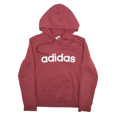 ADIDAS Hoodie Red Pullover Womens S