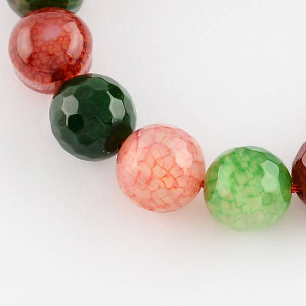 Colored Natural Multi-Color Agate Beads Strands