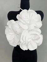 Women's Plain Flower Decor Top, Chic Elegant Fashion Casual Sleeveless Top for Daily Outdoor Wear, Ladies Clothes for Summer,...