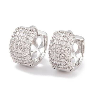 Rack Plating Brass Cubic Zirconia Earrings