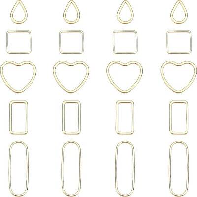 20Pcs 4 Style Brass Linking Rings