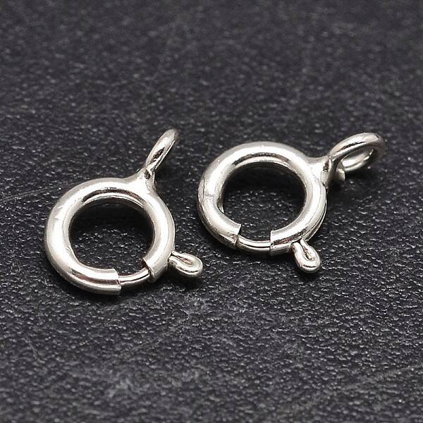 925 Sterling Silver Spring Ring Clasps