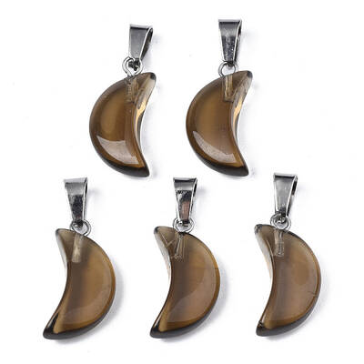 Transparent Spray Painted Glass Pendants