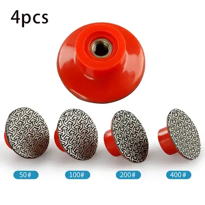 4pcs/1set Thread One-piece Electroplated Diamond Grinding BladeWoodWood Polishing DeburringMarbleQuartz StoneJadeCeramicsMet...