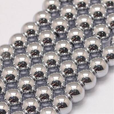 Grade AA Magnetic Synthetic Hematite Bead Strands