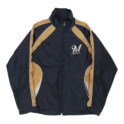 Milwuakee Brewers Mlb MLB Jacket - Medium Navy Polyester