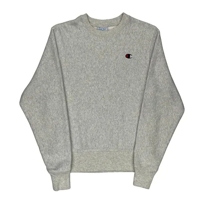 Reverse Weave Champion Sweatshirt - Small Grey Cotton Blend