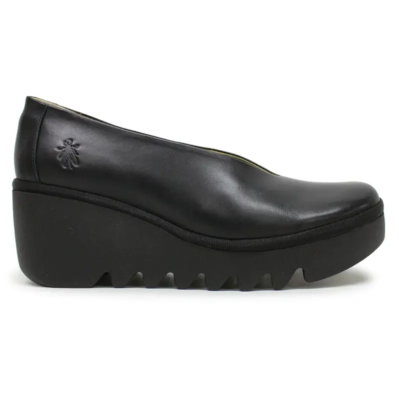 Fly London BESO246FLY Dublin Leather Women's Wedge Sole Shoes - Black - Size:US 9-9.5 Women
